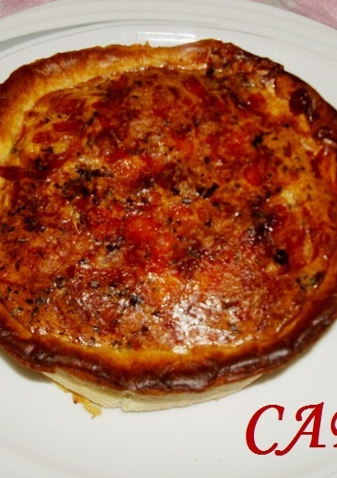 Una foto de Quiche de espinacas y pollo