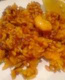 Arroz a banda con arroz salvaje