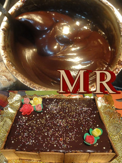 Una foto de Ganache para cubrir tartas