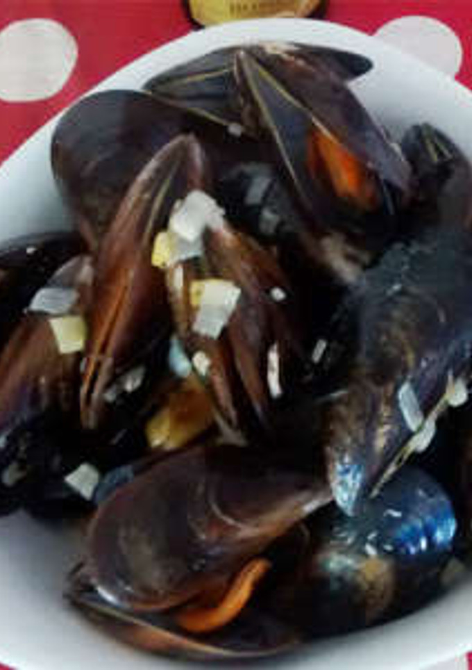Una foto de Mejillones al estilo belga 
