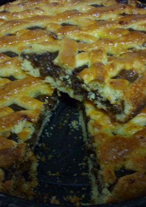 Una foto de Pasta frola de dulce de leche con chocolate