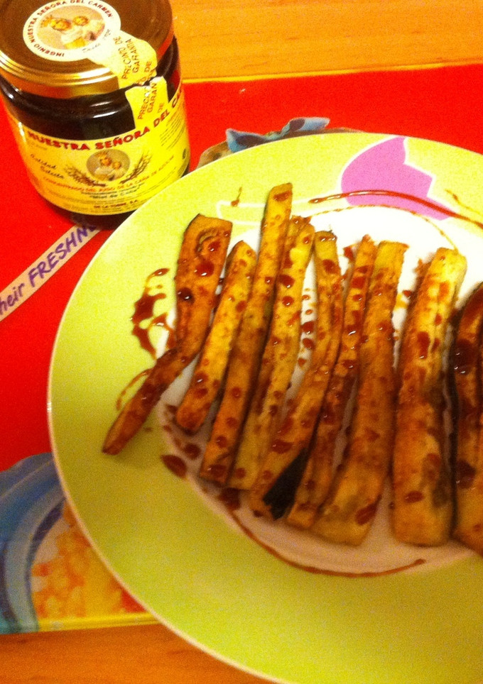 Una foto de Berenjenas fritas con miel de caña