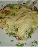 Lasagna vegetariana con espinacas