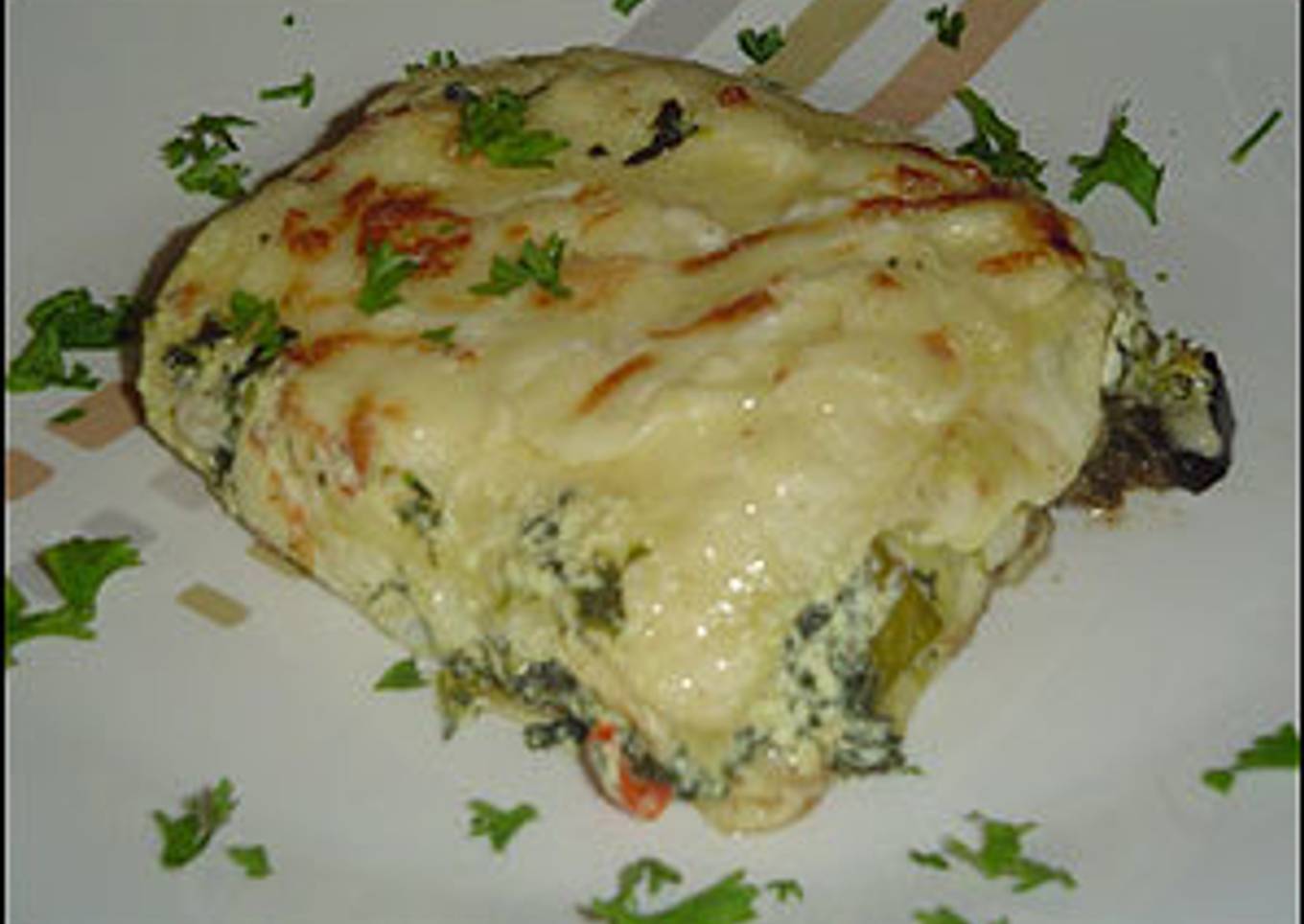 Lasagna vegetariana con espinacas