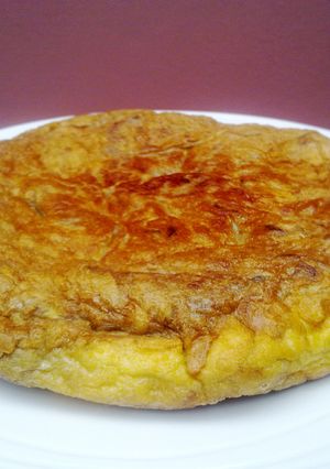 Una foto de Tortilla de alcachofas en texturas