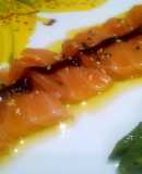 Sashimi andaluz de salmón