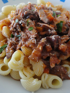 Una foto de Pasta con salsa de conejo
