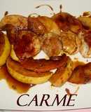 Solomillo de cerdo con manzanas glaseadas al Pedro Ximenez