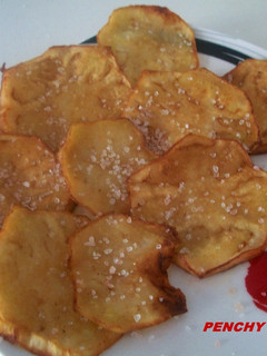 Una foto de Chips de berenjena, a la sal rosa del Himalaya