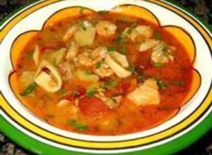 Una foto de Cazuela de mariscos a la española