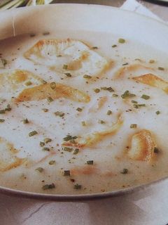 Una foto de Sopa de patatas al yogur
