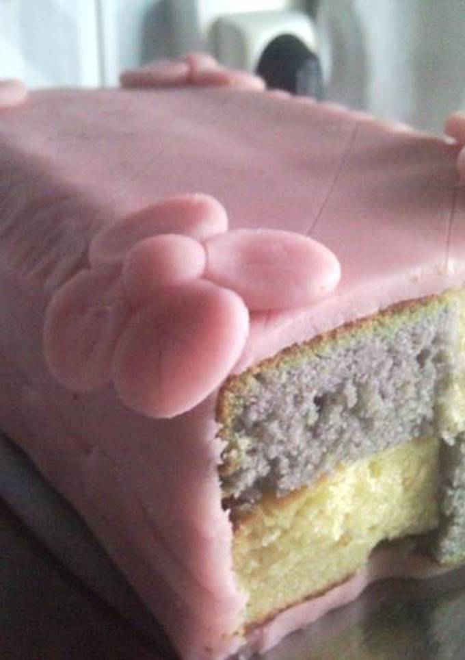 Una foto de Tarta de Battenberg