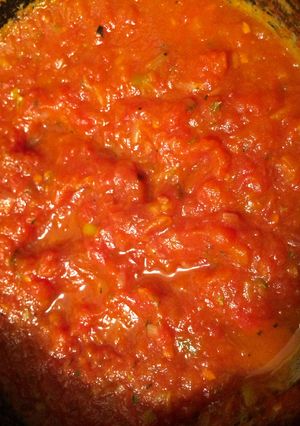 Una foto de Salsa de tomate para pizza
