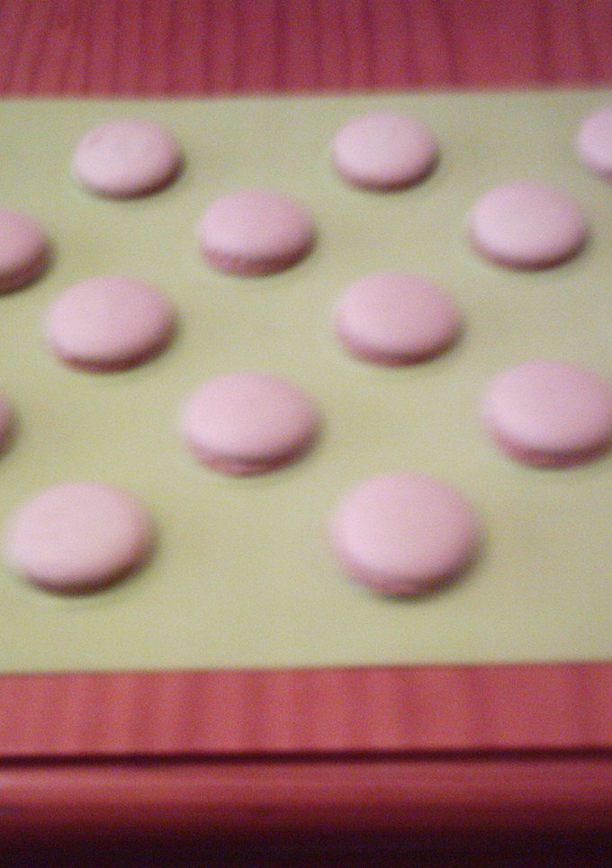 Una foto de Macarons con ganache de chocolate
