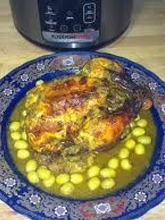 Una foto de Pollo al horno estilo marroqui