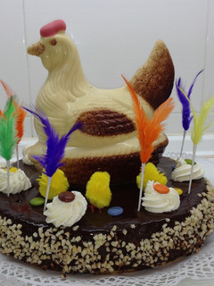 Una foto de Pastel de chocolate relleno con mermelada
