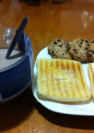 Una foto de Cola Cao con Galletas
