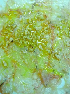 Una foto de Carpaccio de gambas