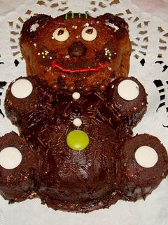 Una foto de Osito de bizcocho con mousse de chocolate