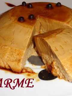 Una foto de Flan de café dietético