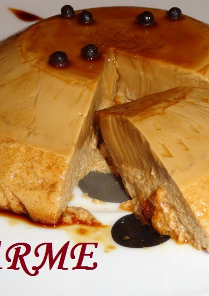Una foto de Flan de café dietético