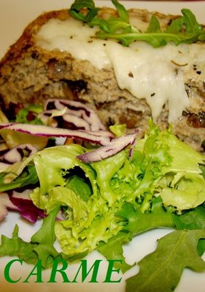 Una foto de Pastel de berenjenas y bacalao en microondas