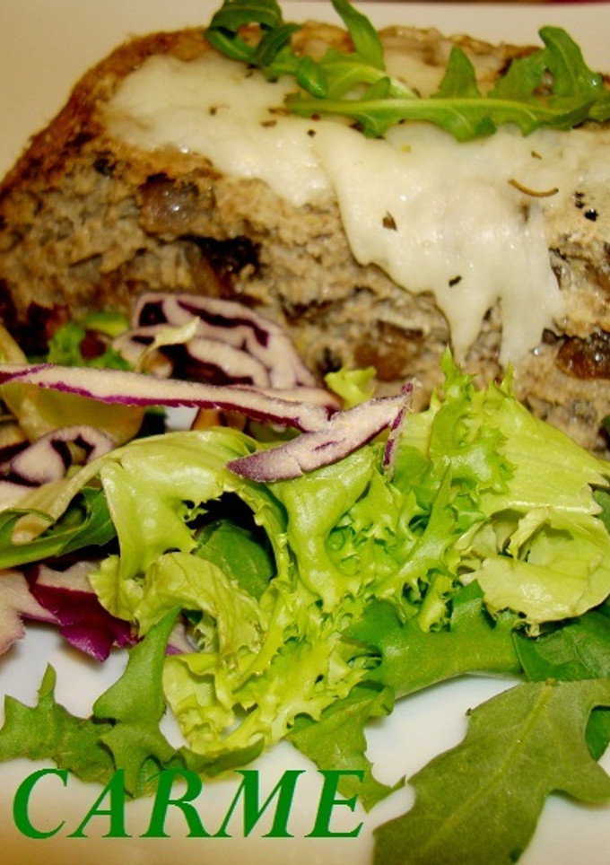 Una foto de Pastel de berenjenas y bacalao en microondas