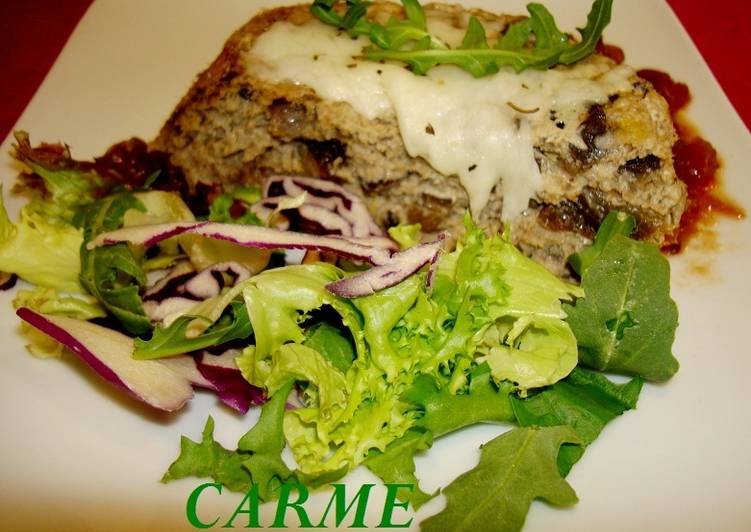 Pastel de berenjenas y bacalao en microondas