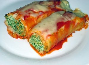 Una foto de Canelones de verdura y Ricota