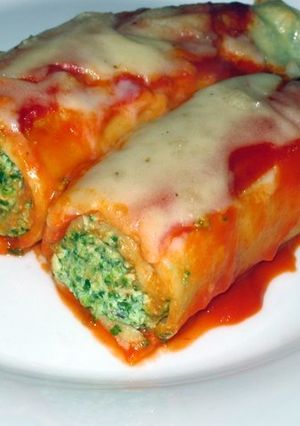Una foto de Canelones de verdura y Ricota