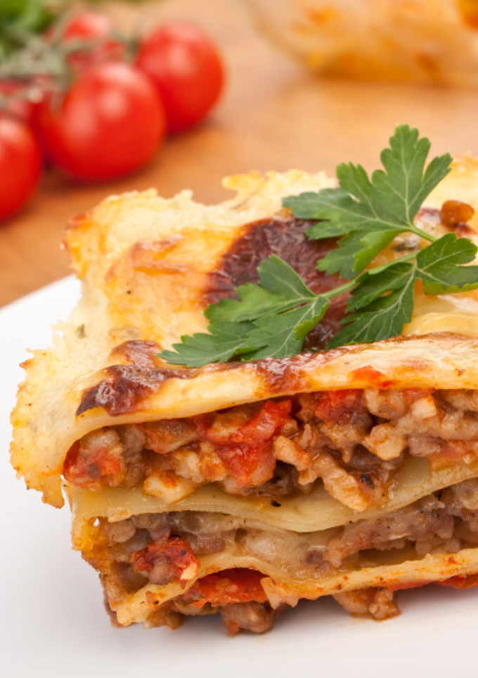Una foto de Lasaña de verduras y carne