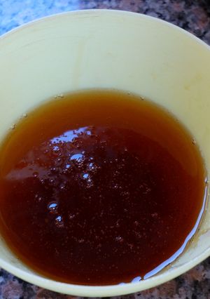 Una foto de Salsa de caramelo líquido