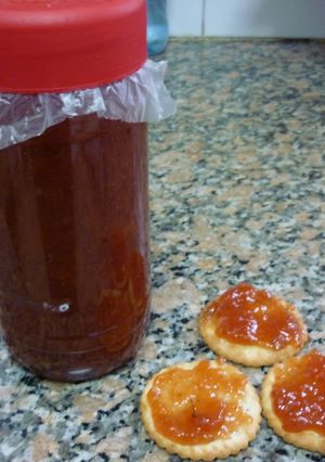 Una foto de Dulce de peras con trocitos de membrillo