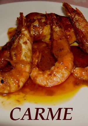 Una foto de Pollo con gambas a la catalana