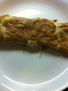 Una foto de Tortilla francesa con queso y pavo