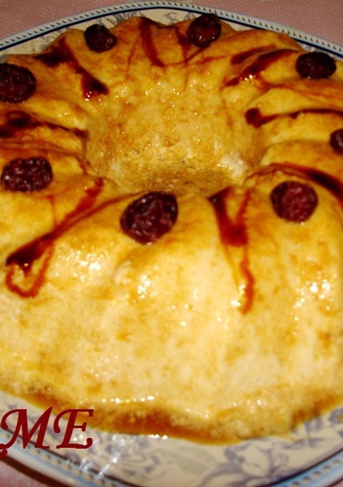 Una foto de Flan mousse de manzana