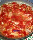 Ensalada roja con boquerones en vinagre