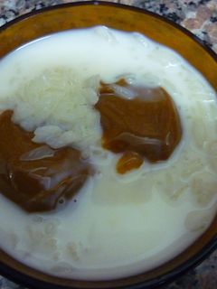 Una foto de Arroz con leche en microondas