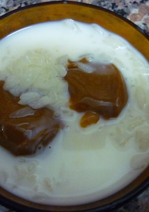 Una foto de Arroz con leche en microondas