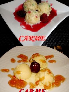 Una foto de Helado con frutas escarchadas