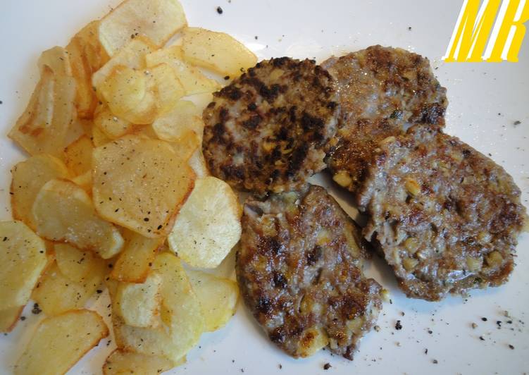 Hamburguesas de carne y manzana
