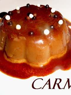 Una foto de Flan de café y cacao
