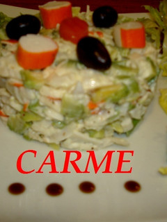 Una foto de Timbal de aguacate veraniego