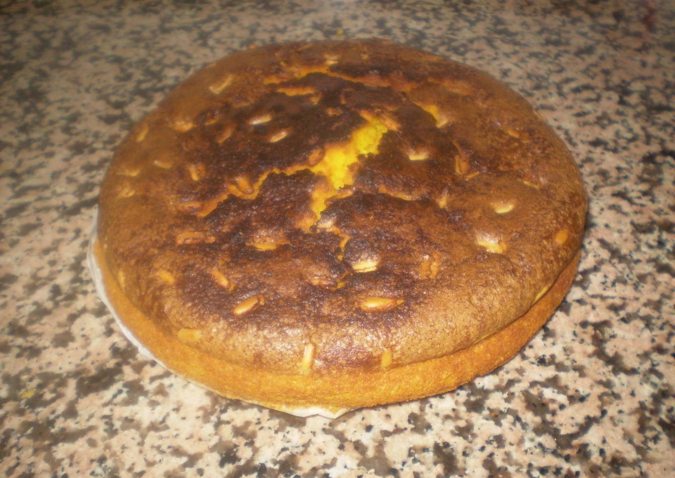 Bizcocho de calabaza y piñones<br />