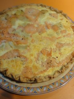 Una foto de Quiche de salmón y patata