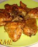 Alitas de pollo con sésamo y horchata