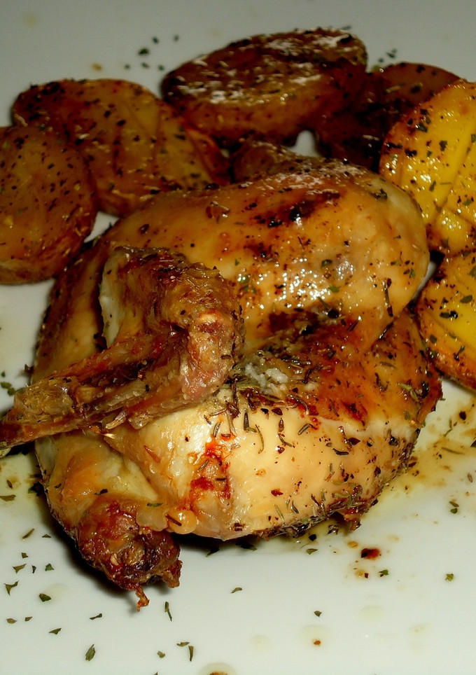 Una foto de Pollo asado a la cerveza