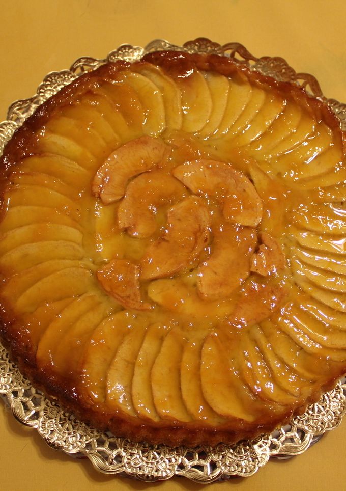 Una foto de Tarta de manzanas en gajos