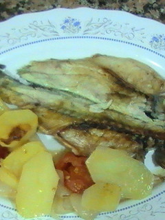 Una foto de Lubina al horno (Mónica)