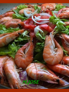 Una foto de Langostinos cocidos